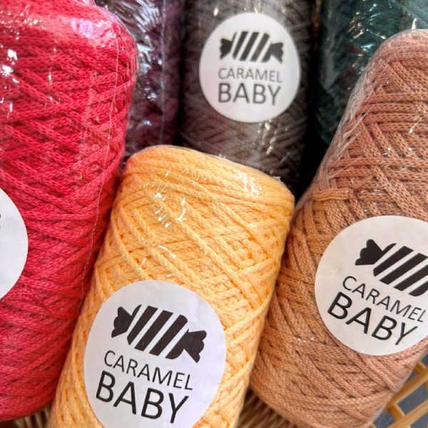 Caramel Baby полиэфирный шнур 2 мм (80% полиэфир, 20% кашмилон), 500м/350гр